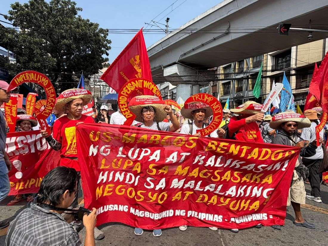 Farmers, various groups stage protest at Mendiola, Manila