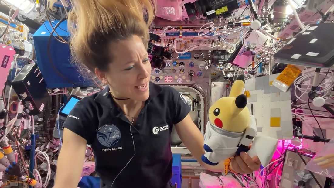 Pikachu plushie joins French astronaut Sophie Adenot on ISS tour