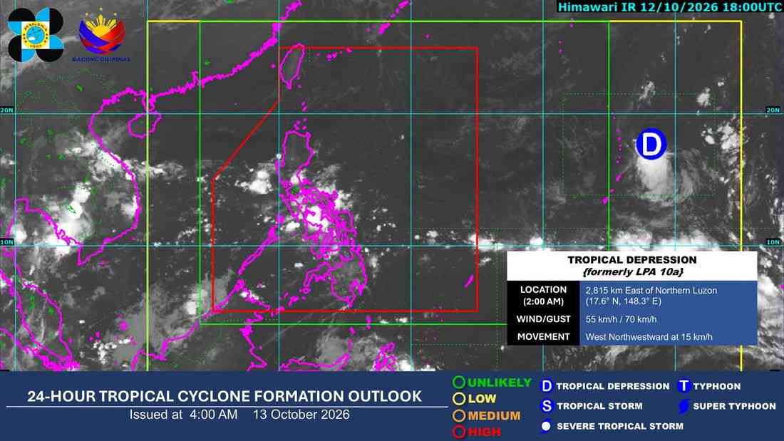 Easterlies to bring rains, thunderstorms over parts of Luzon, Visayas