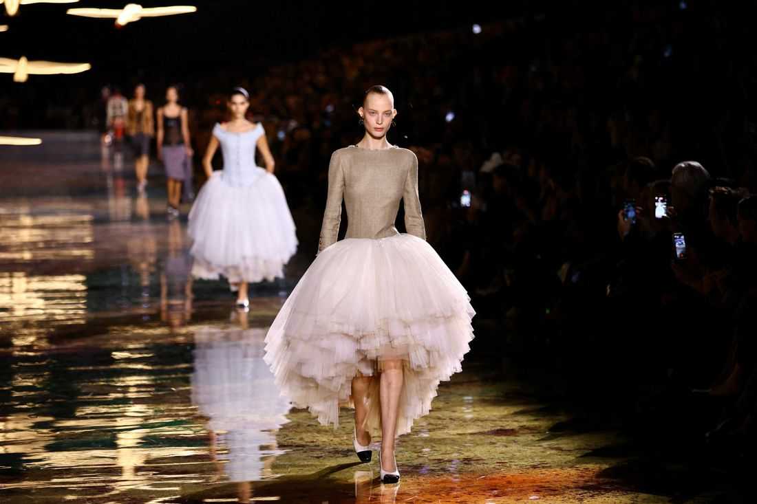 Chanel unveils tiger-print tweed and sheer skirt suits in spring/summer Paris show