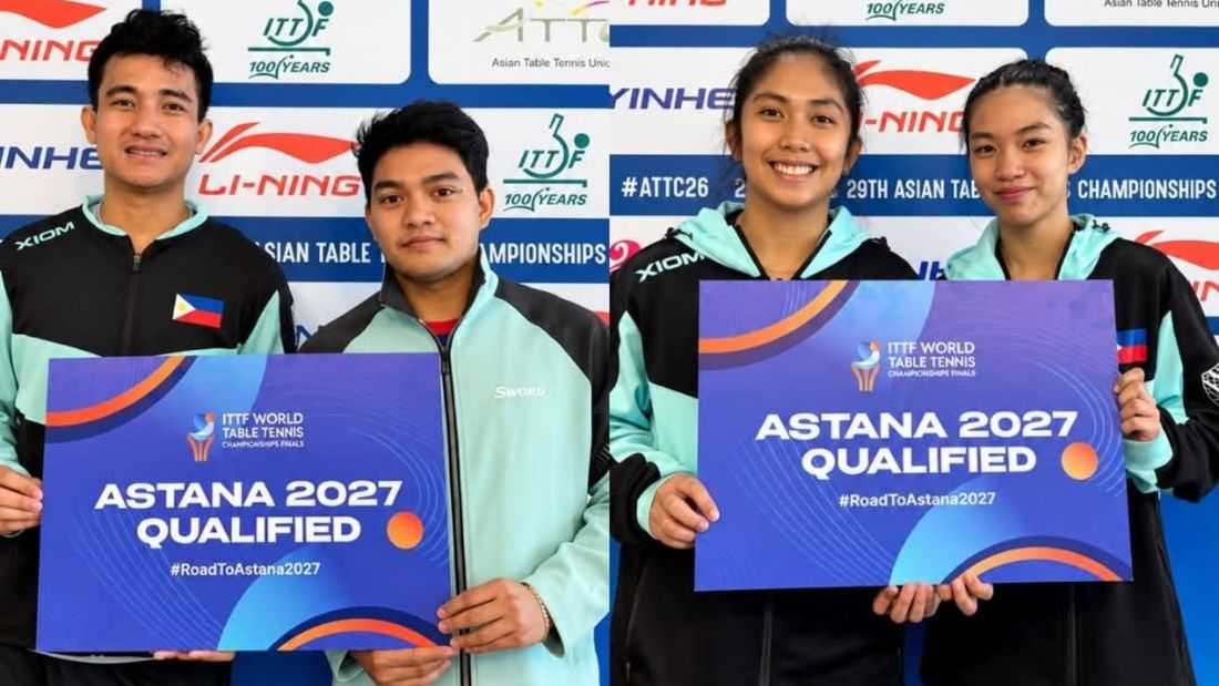 4 Filipinos secure spots in 2027 World Table Tennis Championships