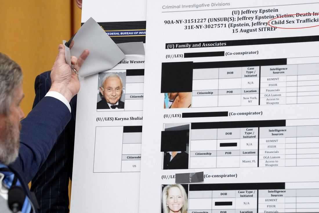 US lawmakers accuse Bondi of hiding names of Epstein associates