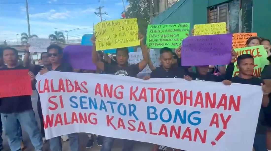 Supporters gather at Sandiganbayan ahead of Revilla's arraignment in flood control case