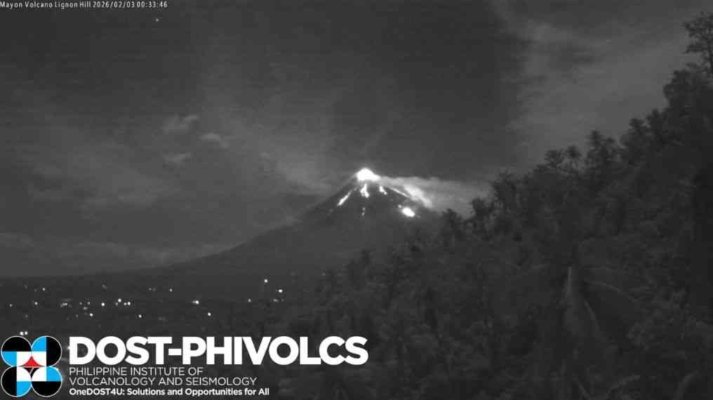 Mayon Volcano sustains effusive eruption on Day 28