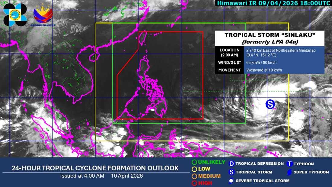 Tropical depression outside PAR intensifies into storm