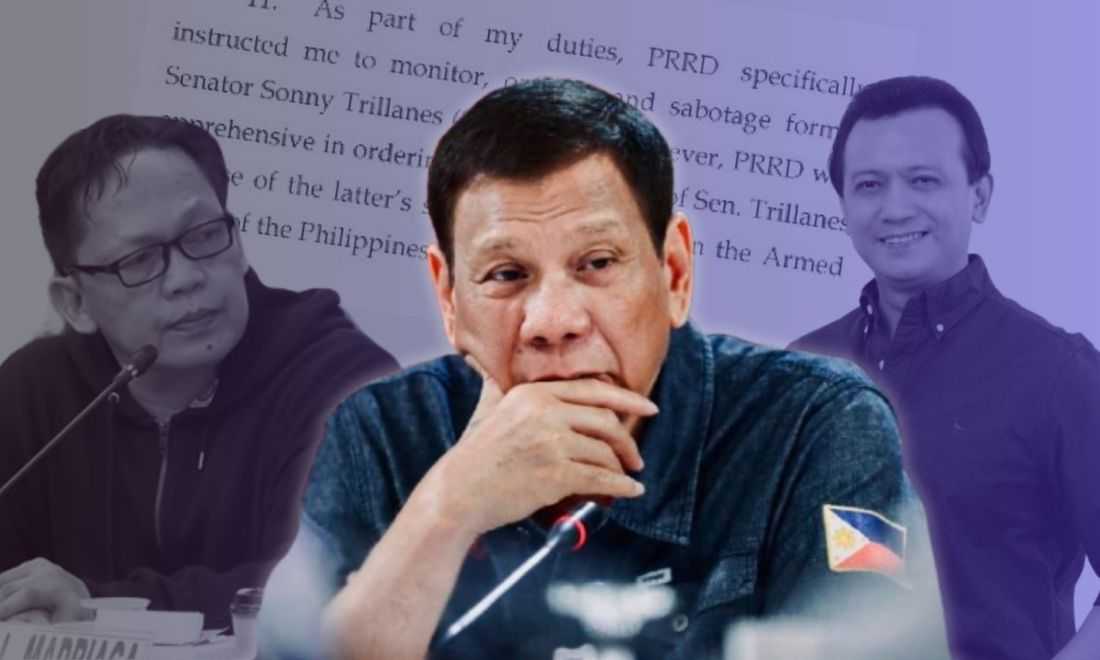 Madriaga claims ex-president Duterte ordered him to 'monitor, sabotage' Trillanes