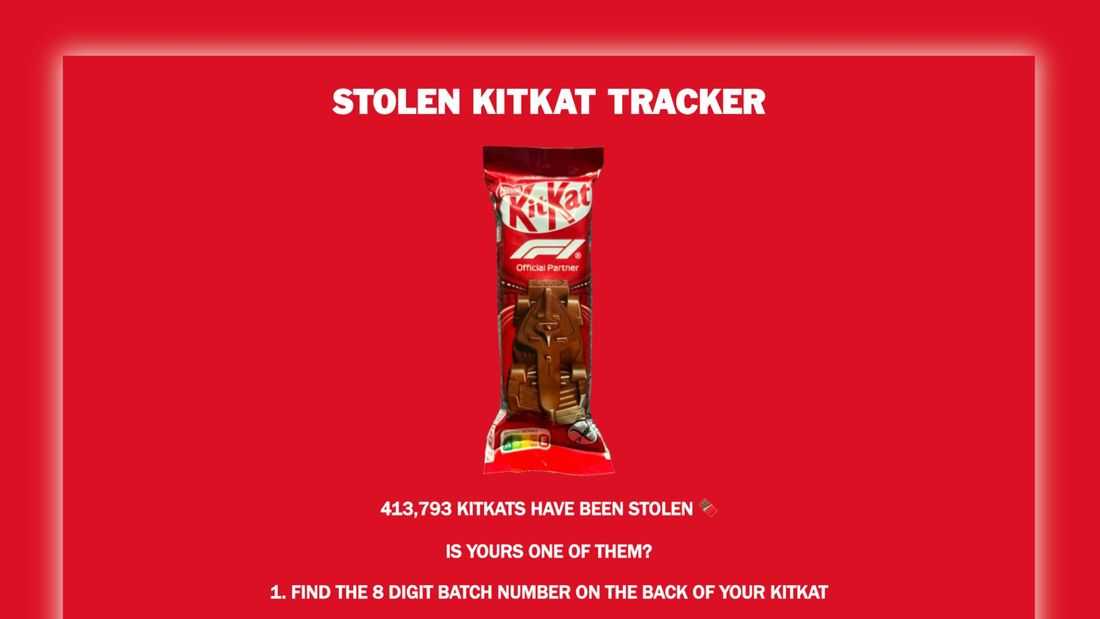 KitKat launches tracker for stolen chocolate bars