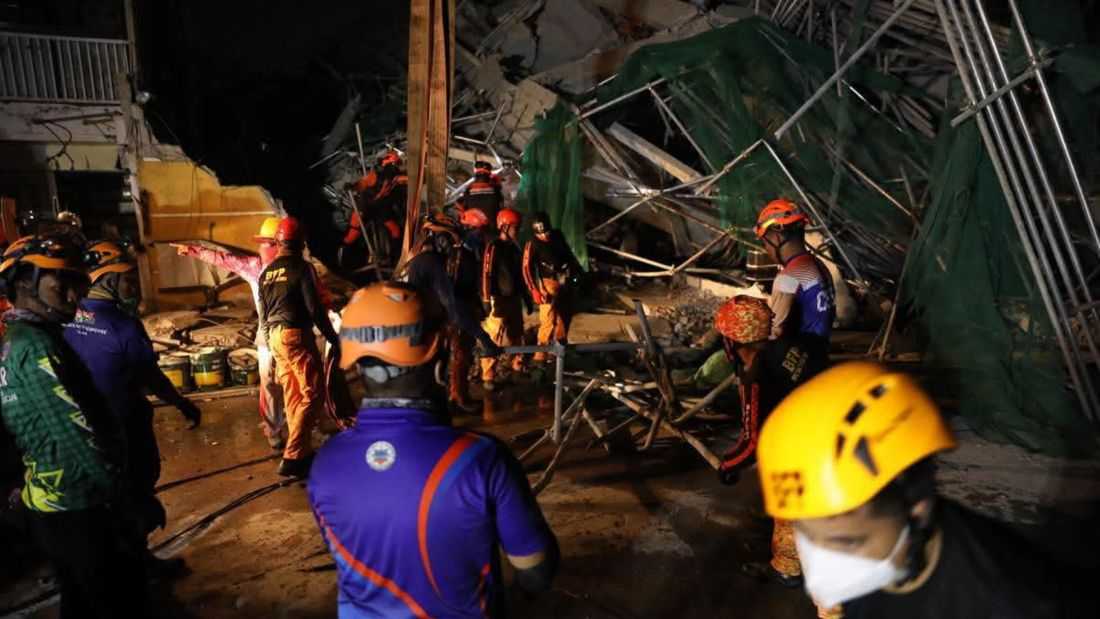 Clearing ops resume at Angeles City collapse site; DILG chief set to visit
