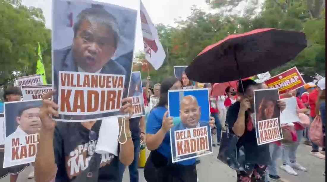 Protesters rally outside Senate before impeachment court convenes