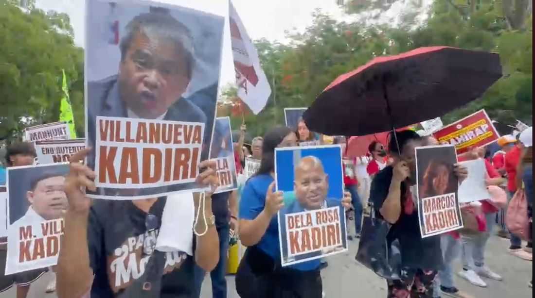 Protesters rally outside Senate before impeachment court convenes