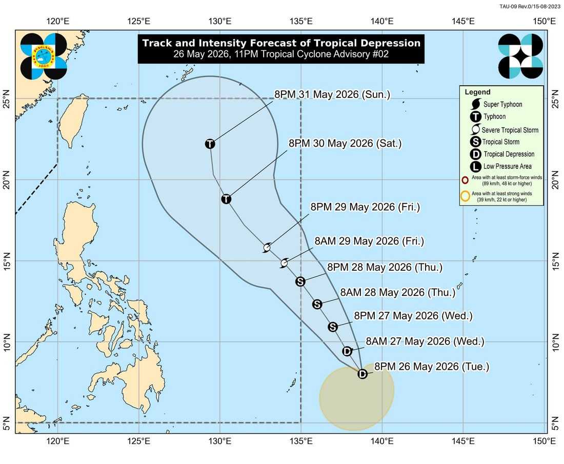 Tropical depression may enter PAR Thursday, to be named “Domeng”