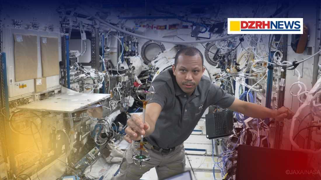 Filipino students’ “double gyroscope” experiment conducted by NASA astronaut aboard ISS