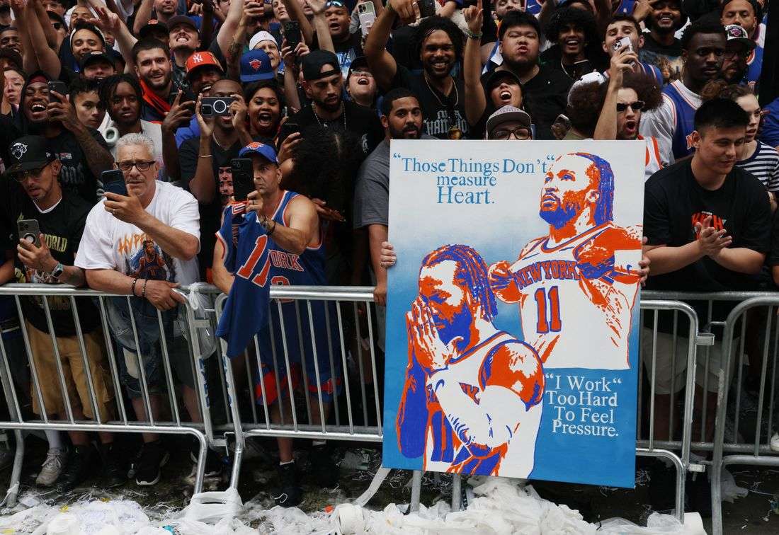 Euphoric Knicks fans flood New York for NBA championship ticker-tape parade