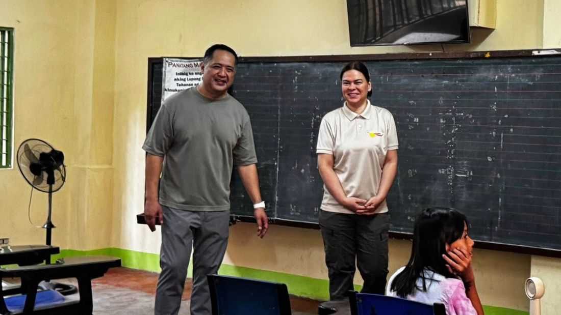 VP Sara Duterte takes part in Brigada Eskwela in QC public school
