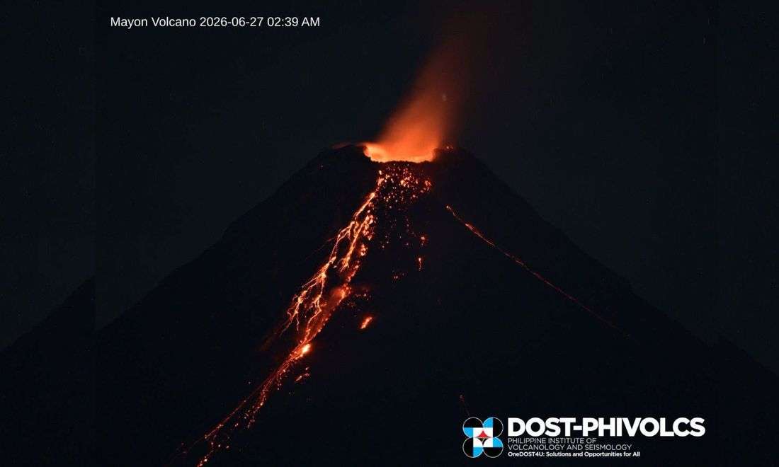Lava flow from Mayon Volcano continues on 173rd day of effusive eruption — Phivolcs