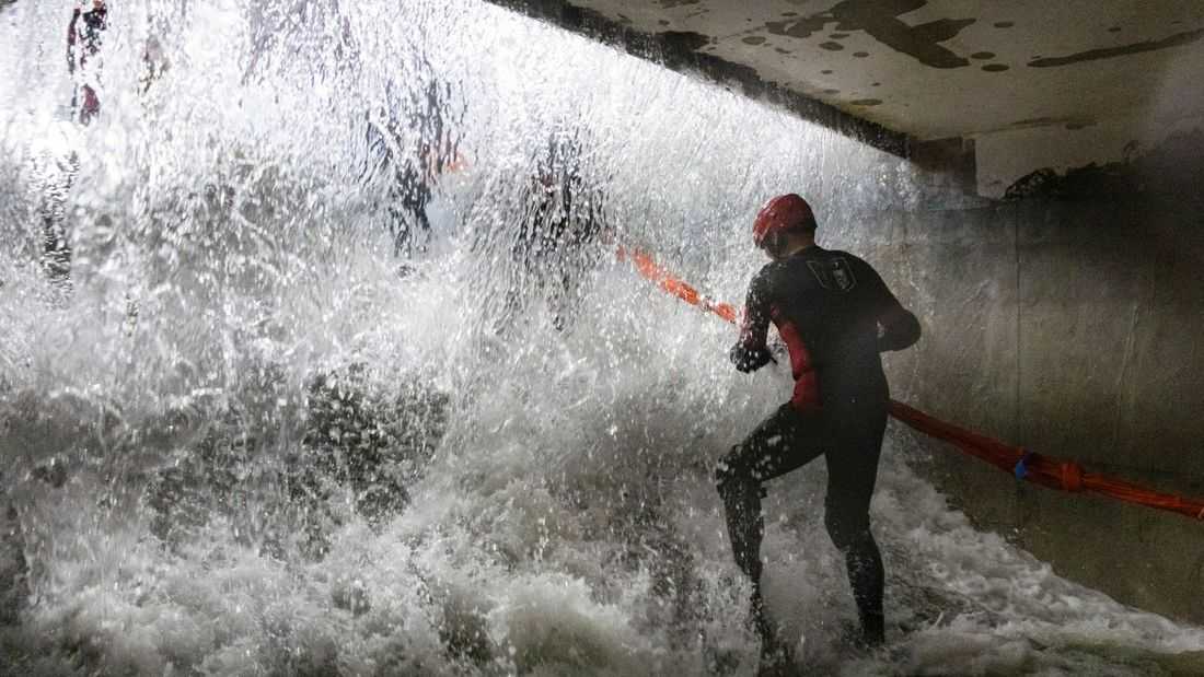 In China, people brave simulated typhoons to prepare for the real thing