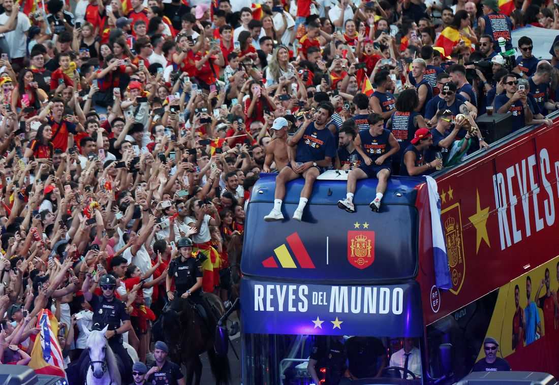 Scores celebrate Spain's 'Kings of the World' win in exhilarated Madrid