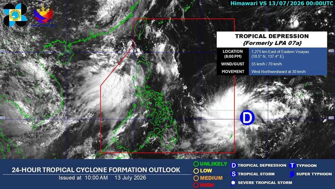 LPA outside PAR develops into tropical depression