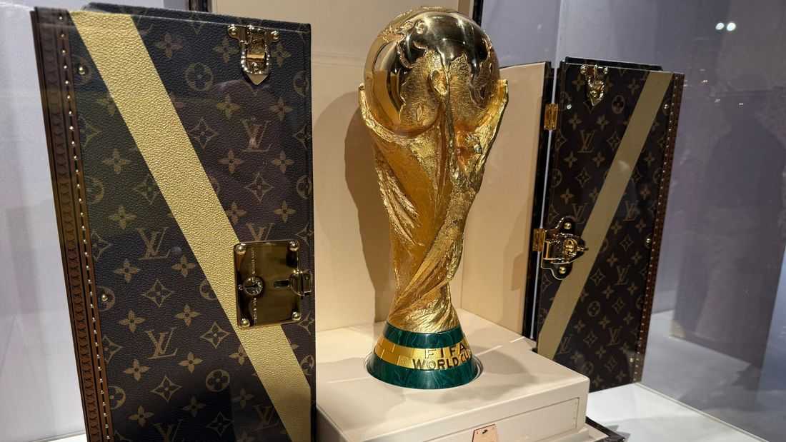 Soccer-World Cup trophy to arrive in style in bespoke Louis Vuitton trunk