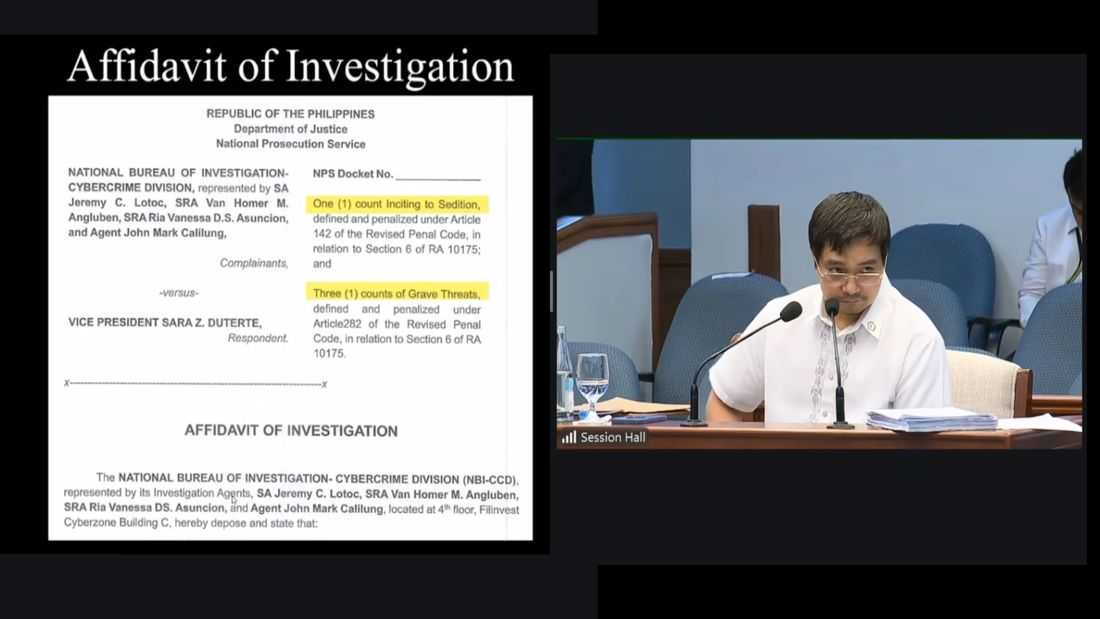 Defense challenges NBI affidavit errors as Lotoc defends findings in VP Sara impeachment trial