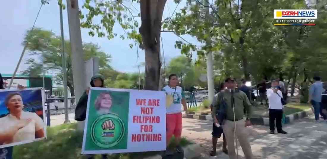 VP Sara Duterte supporters hold rally outside Senate during day 2 of impeachment trial