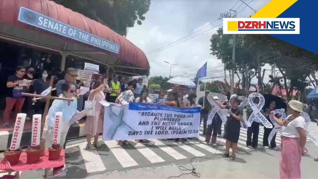 Prayer rally held outside Senate on fourth day of VP Duterte impeachment trial