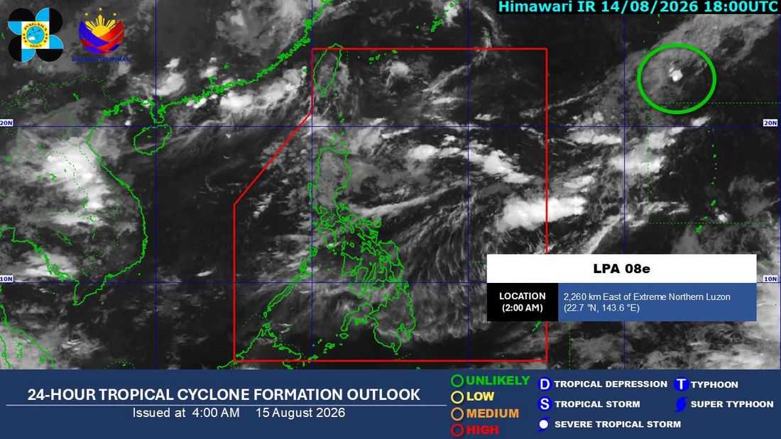 PAGASA: LPA outside PAR unlikely to develop; heavy rains loom over Western Luzon