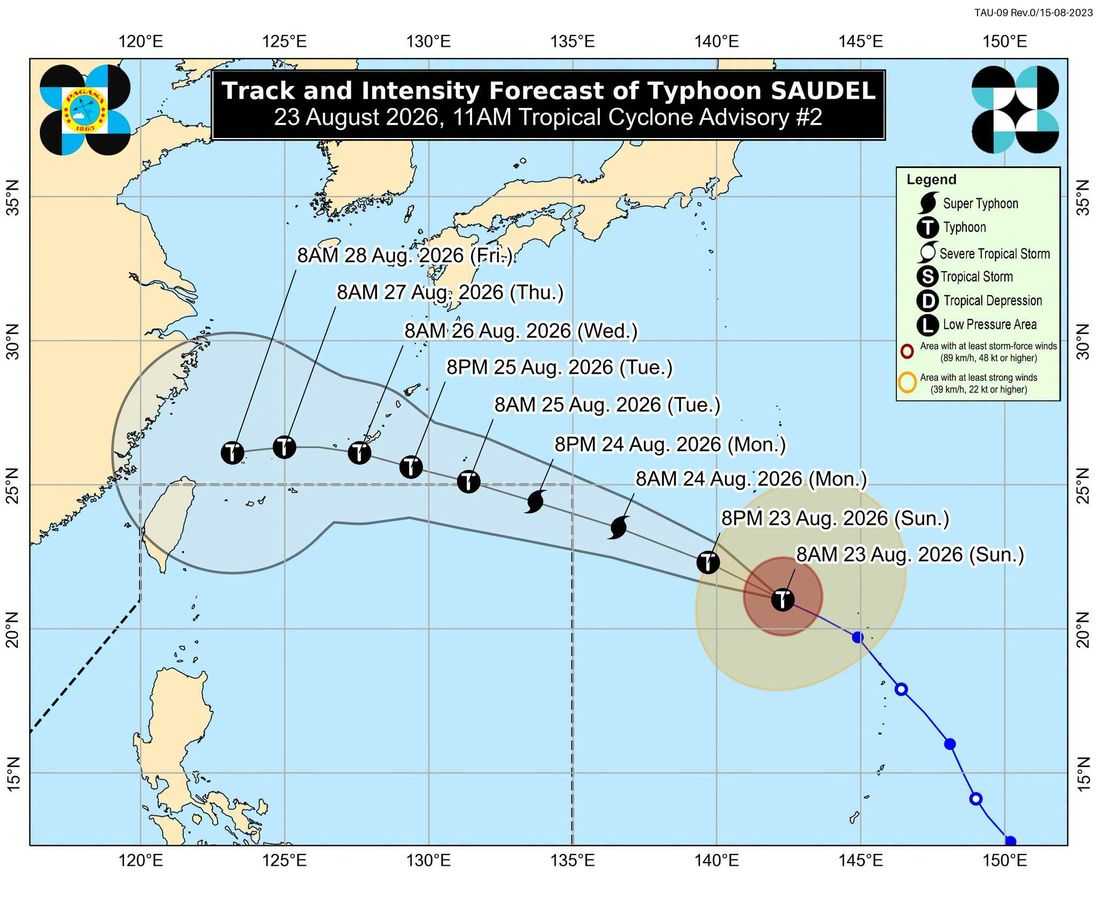 Typhoon Saudel may enter PAR as Super Typhoon Monday