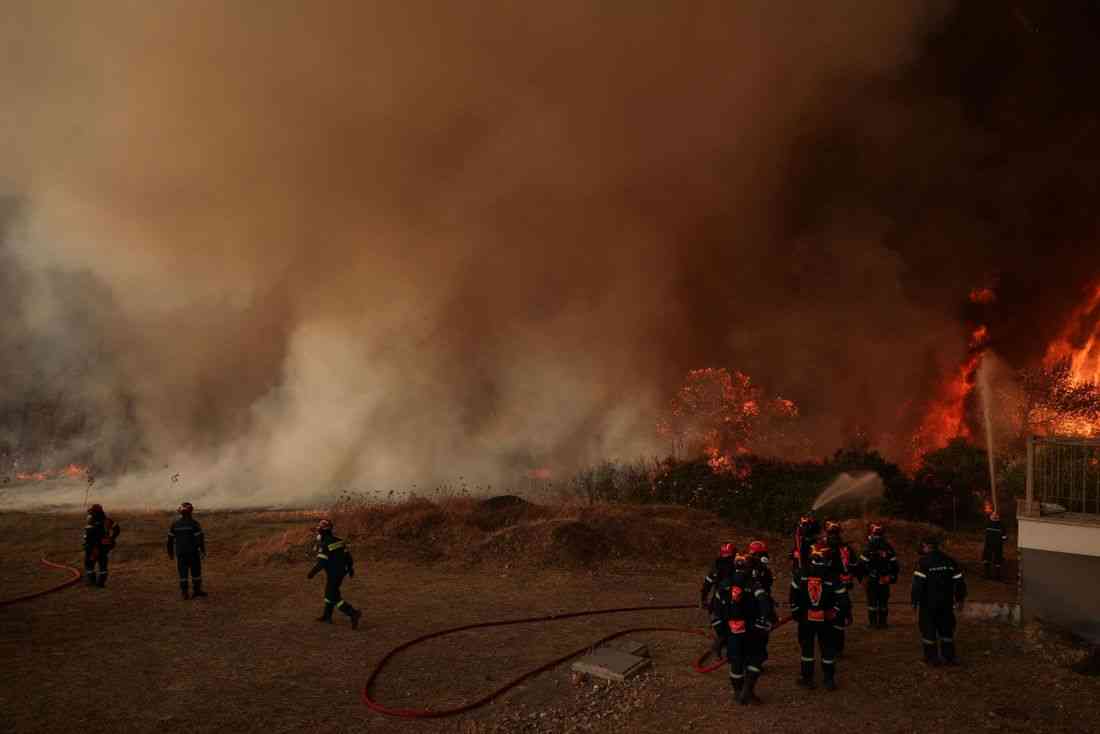 Greek crews fight wildfire northwest of Athens for fourth day