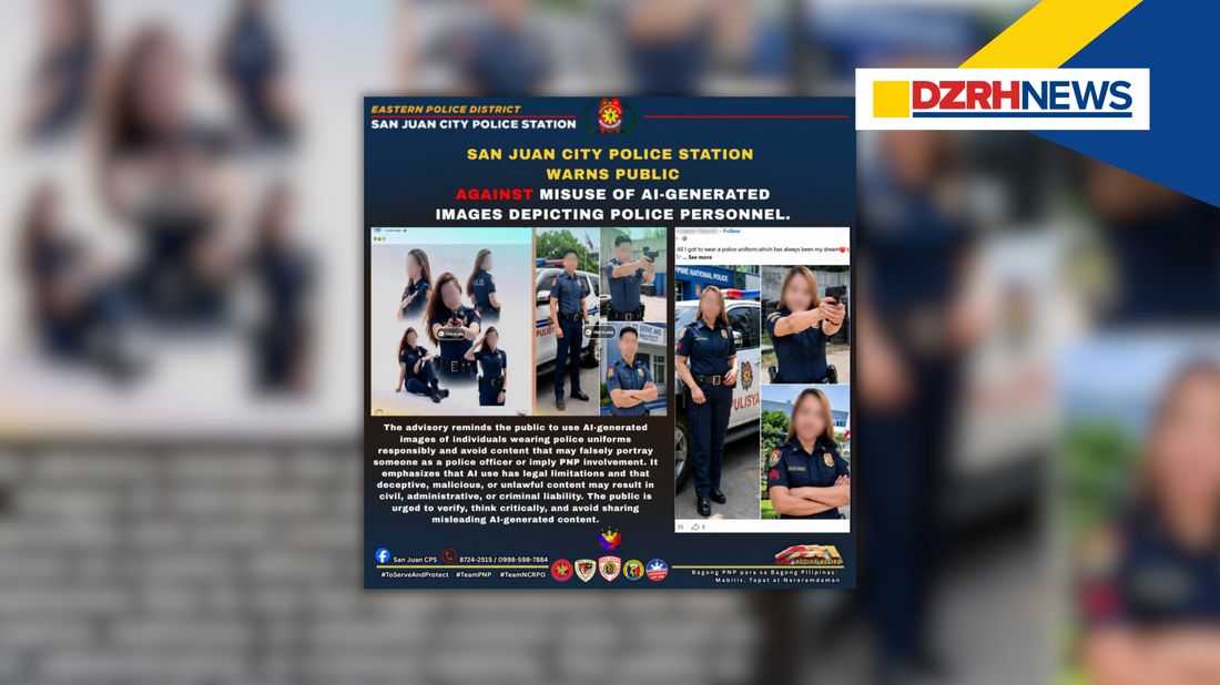 San Juan city police warn public against misleading AI images using PNP uniforms