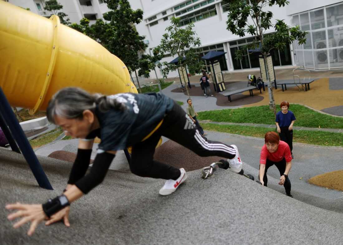 Parkour helps Singapore's elderly boost agility, strength
