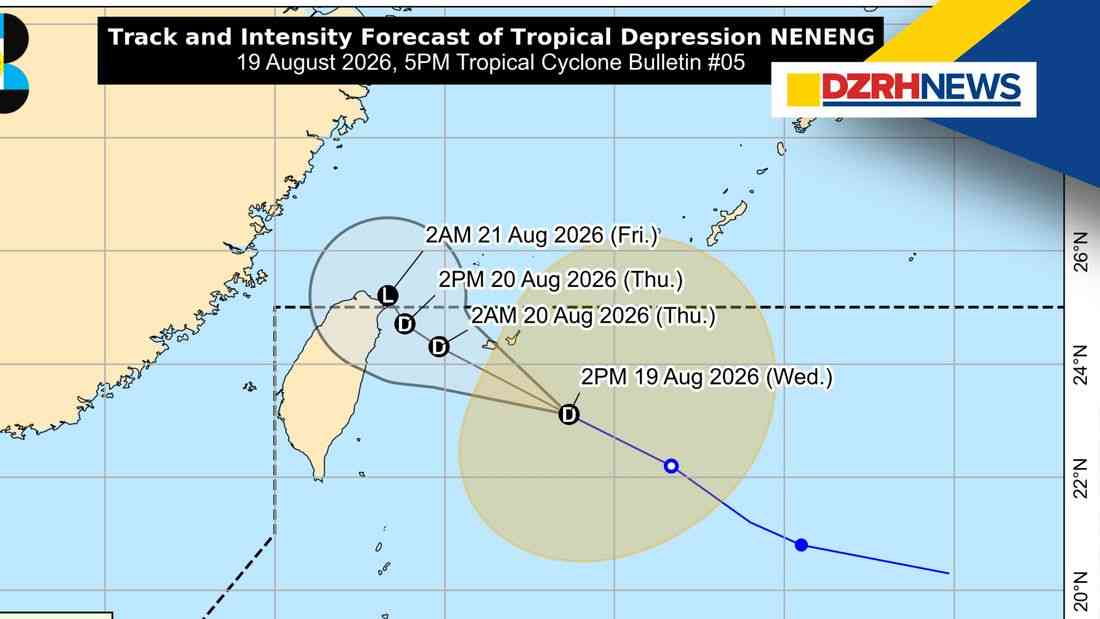 Tropical Depression ‘Neneng’ slightly weakens; monsoon to bring strong winds, rough seas