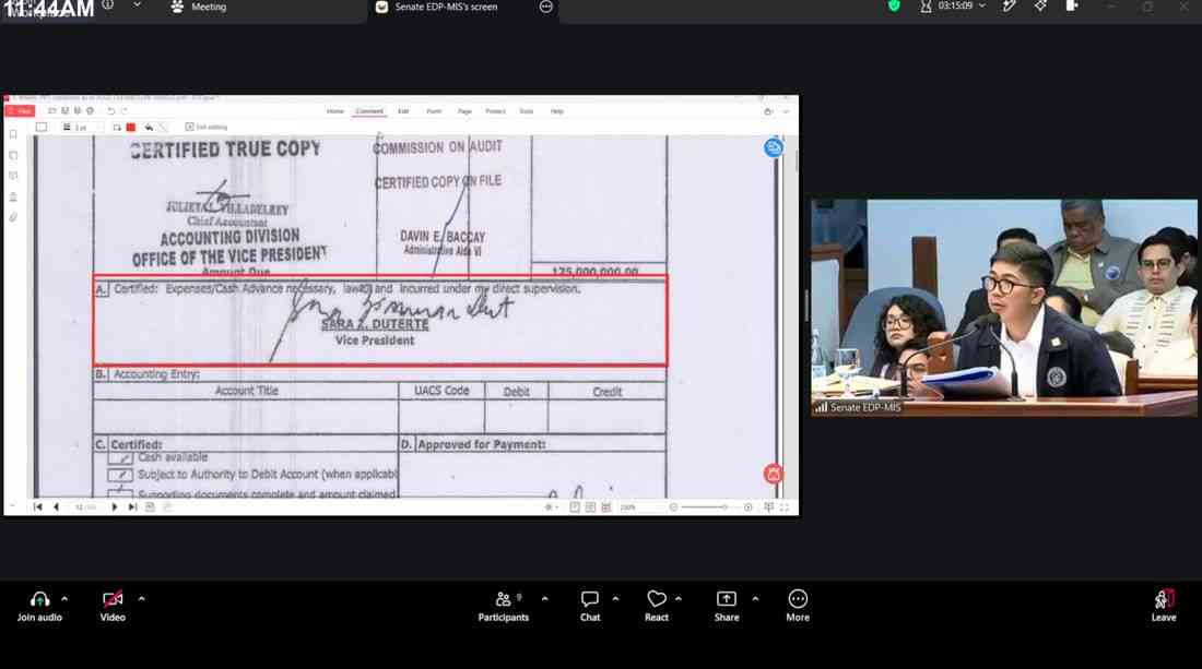Ex-COA auditor Wamil says only Sara Duterte had confidential fund allocations among VPs since 2014