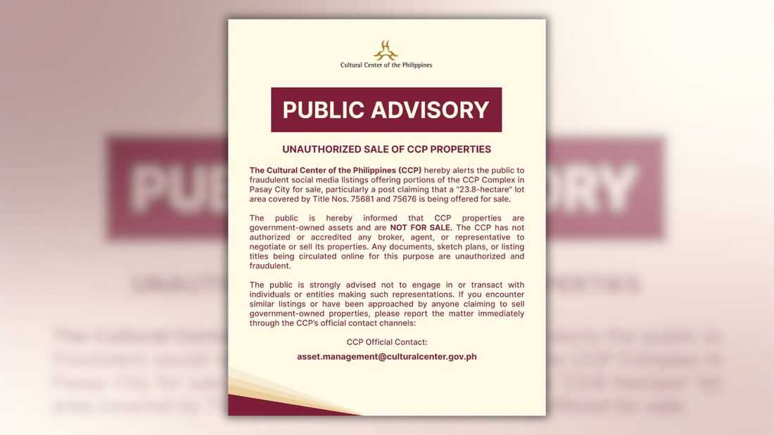 CCP flags online listings of its properties as fraudulent, advises public to report scammers