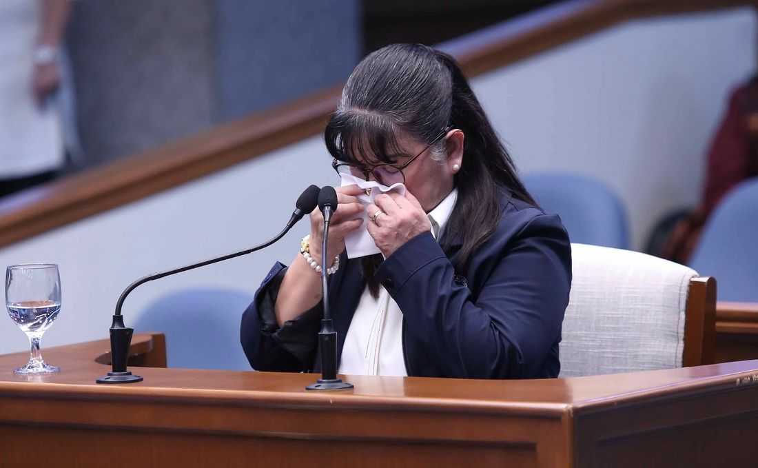 ‘I’m sorry po’: Acosta turns emotional during Sen. Imee’s clarificatory questions