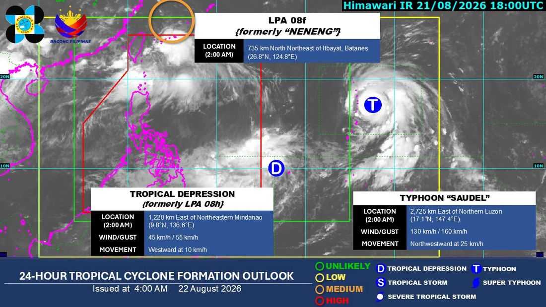 Typhoon ‘Saudel’, 2 other tropical systems monitored outside PAR – PAGASA