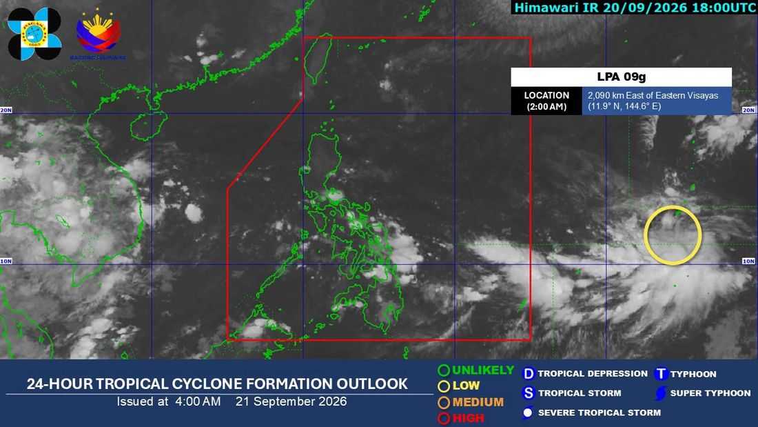 Weak Habagat to bring isolated rains over Southern Luzon as LPA may enter PAR