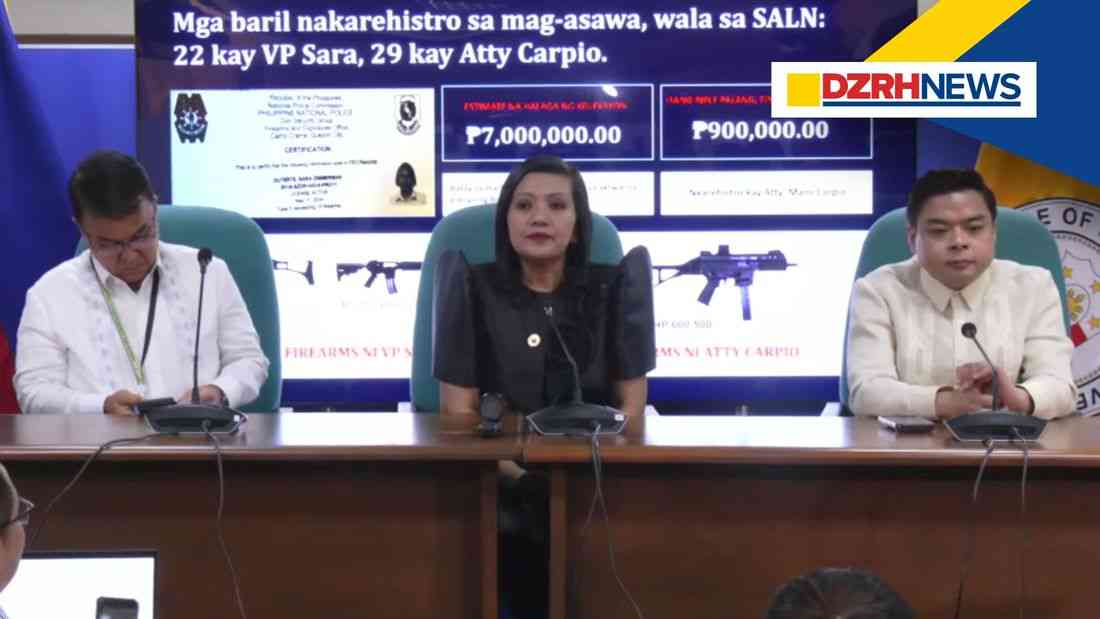 Prosecution defends relevance of Duterte-Carpio firearms records