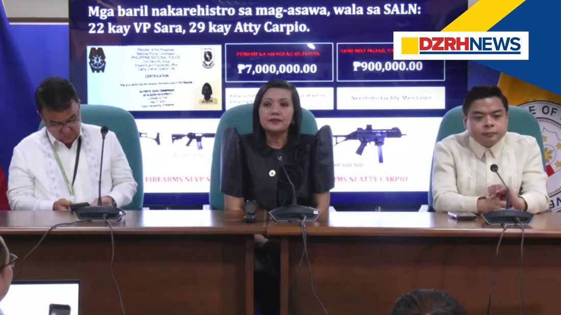 Prosecution defends relevance of Duterte-Carpio firearms records
