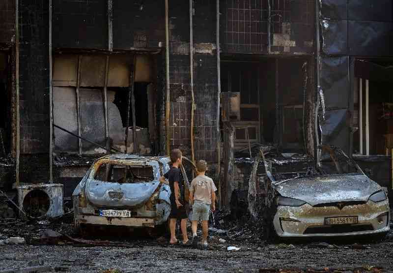 Russian attacks kill 10, injure dozens in Ukraine; Russia says it hits ships, plants