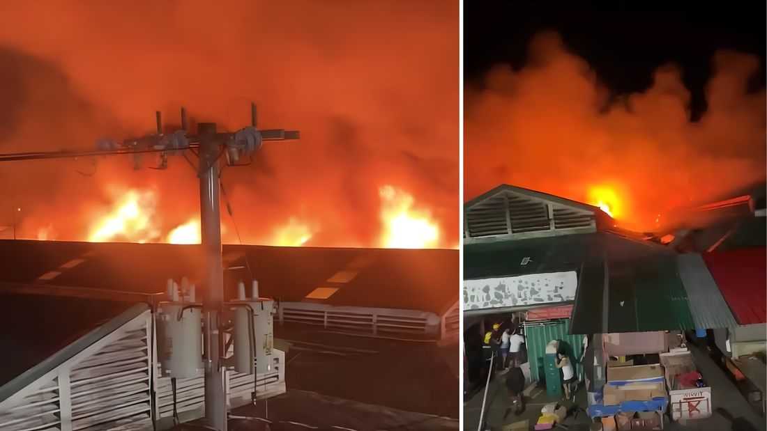 Pampanga public market fire reaches 5th alarm before being placed under control