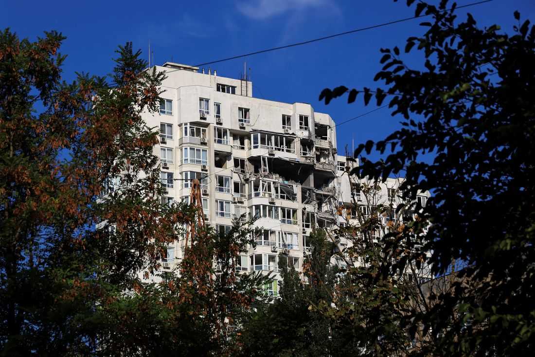 Russian air attack damages multi-story residential building in Ukraine's Odesa, official says