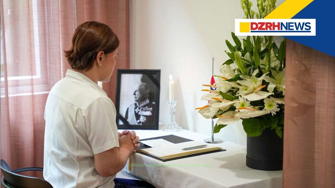 VP Duterte pays tribute to late norwegian King Harald V
