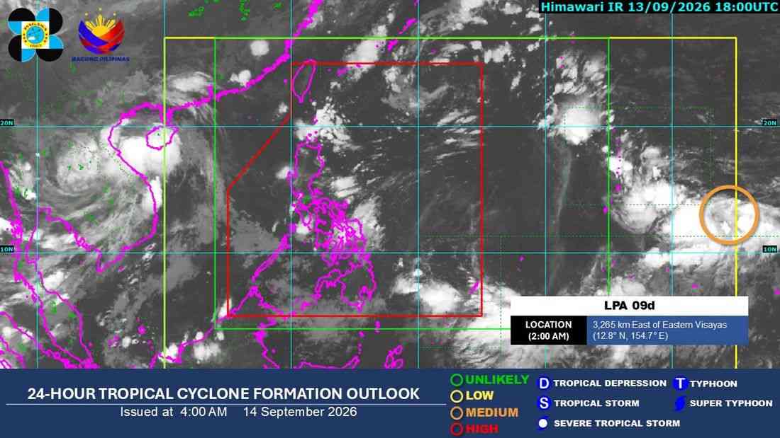 Easterlies to bring isolated rains over Batanes, Babuyan Islands