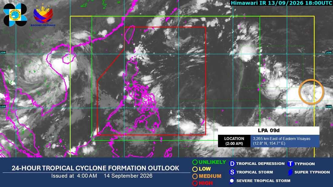 Easterlies to bring isolated rains over Batanes, Babuyan Islands