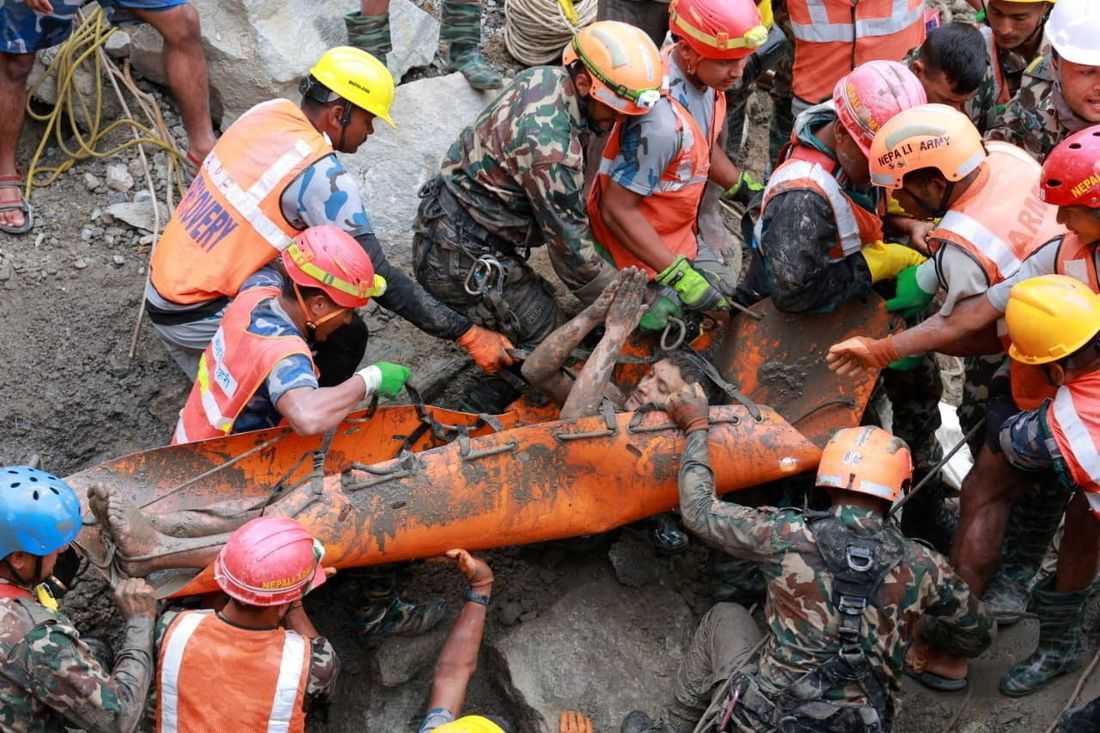 Two people rescued alive from Nepal hydropower tunnel
