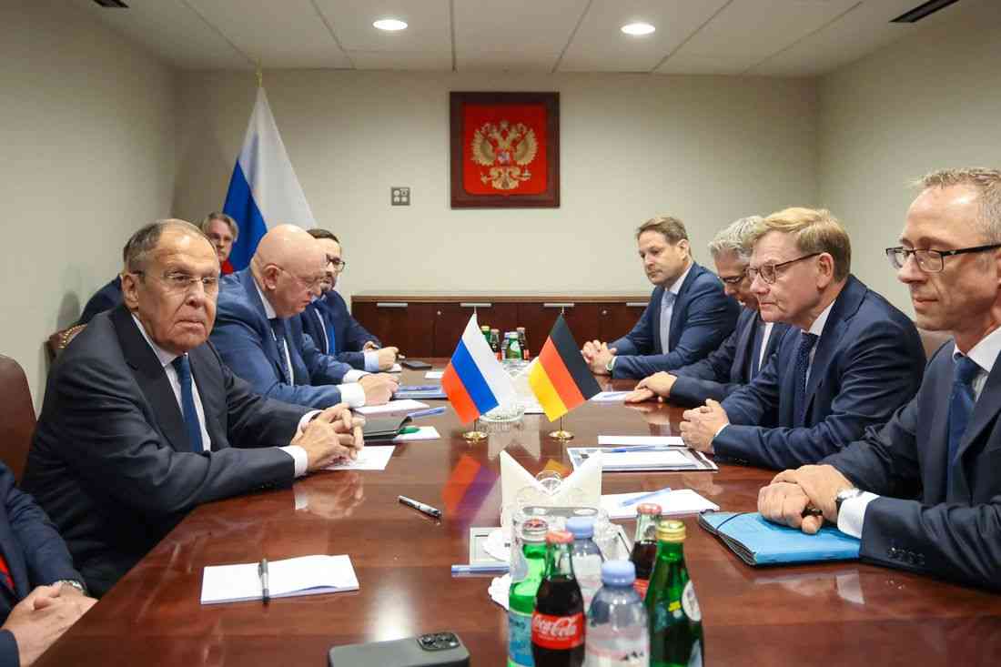 At UN, Russia and Germany's top diplomats hold first talks since 2022