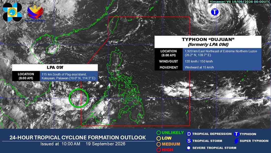 Typhoon ‘Dujuan’ intensifies outside PAR