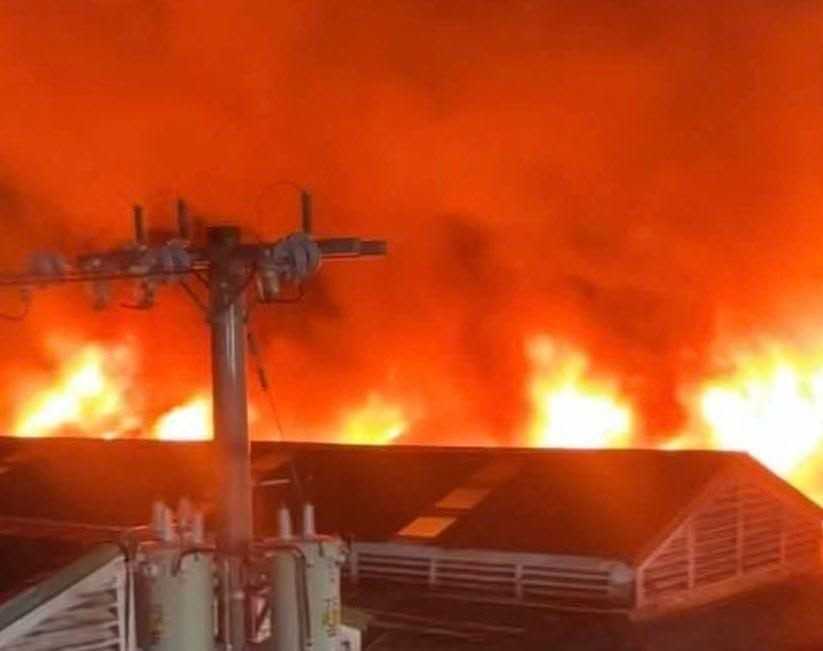 Pampang public market temporarily closed after 5th-alarm fire