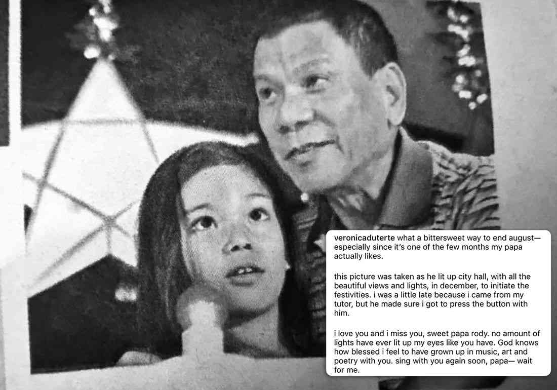 Kitty Duterte to father Rodrigo Duterte: 'I love you and I miss you, sweet Papa Rody'